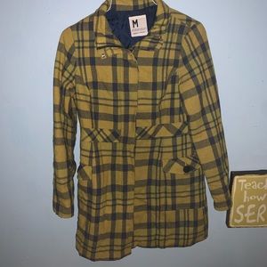 Yellow Plaid Coat